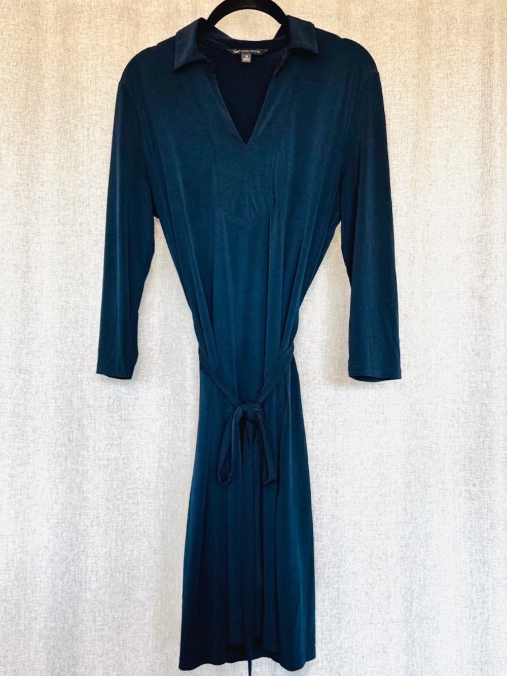 346 Brooks Brothers Shirt Dress Women's Medium Navy Blue Flattering Staple